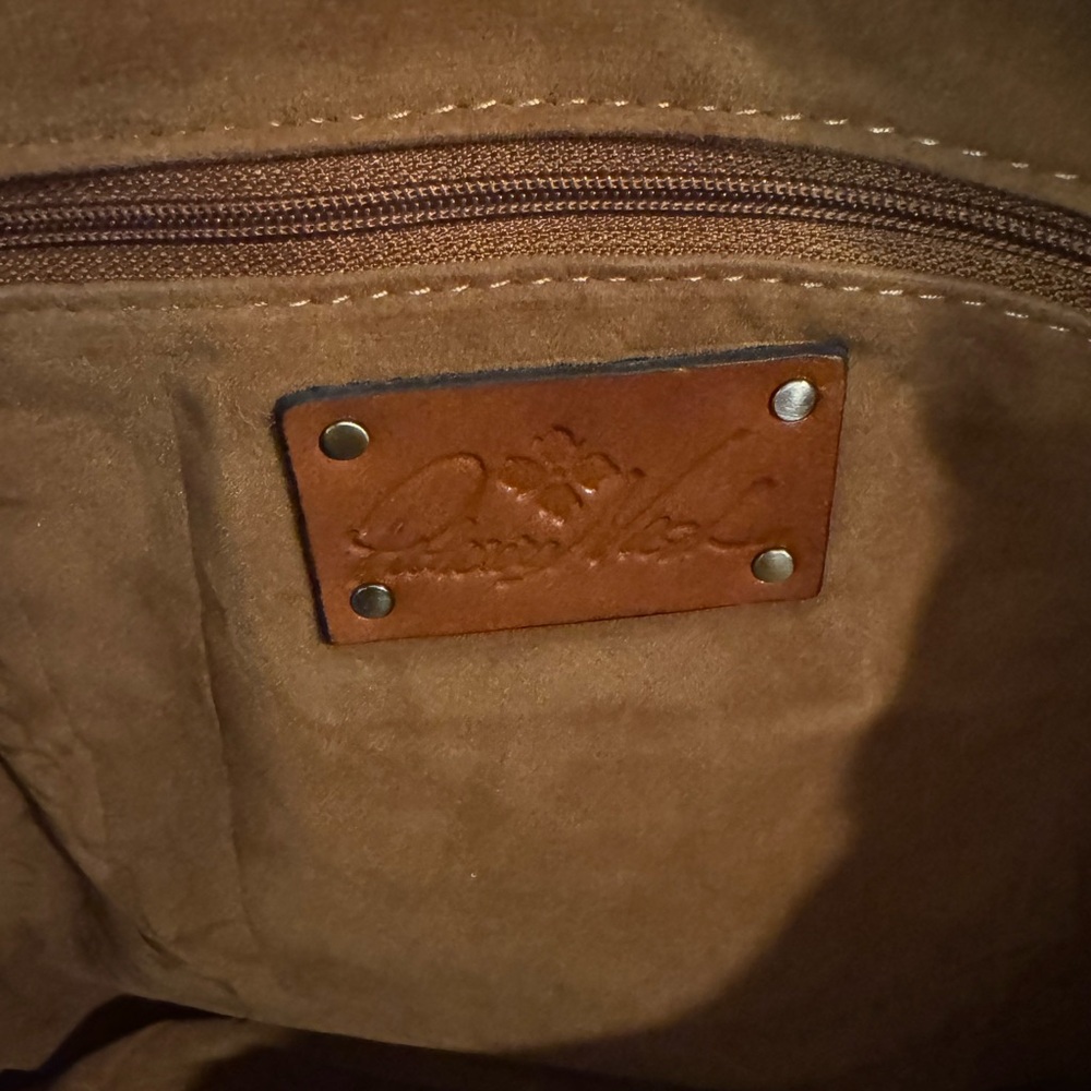 🔥New With Tags!! Beautiful Patricia Nash new Brown Italian  Leather Tote Bag🔥 - Picture 9 of 9